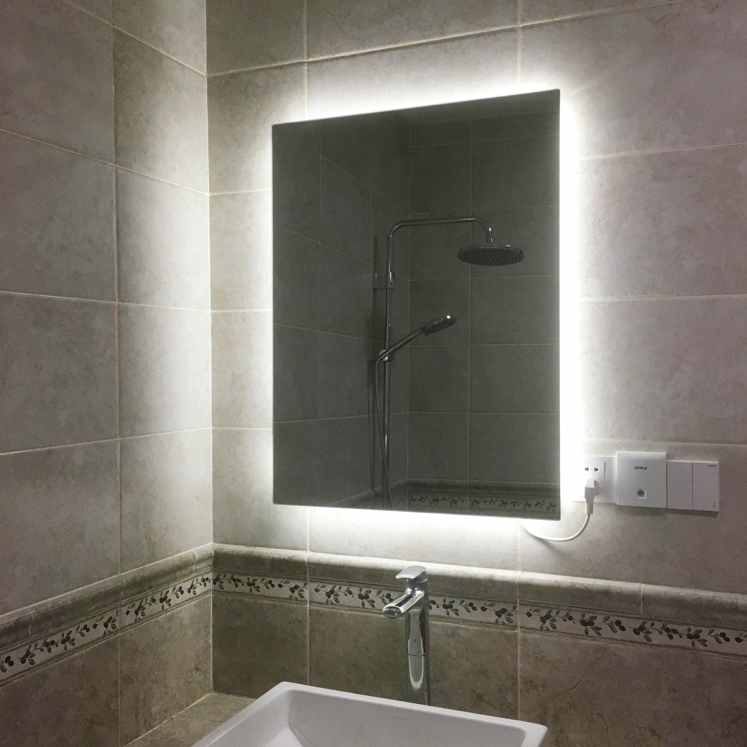 450W Solstice Mirrored IR Panel Heater With LED Backlight