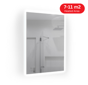 580W Solstice Mirrored IR Panel Heater With LED Backlight